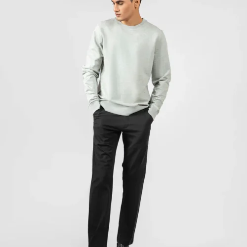 Heather Grey Long Sleeve Crewneck Sweatshirt